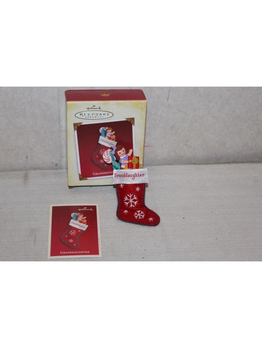 Hallmark Granddaughter Stocking Ornament 2005